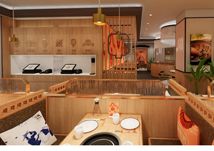 原木火鍋店裝修設(shè)計(jì)案例