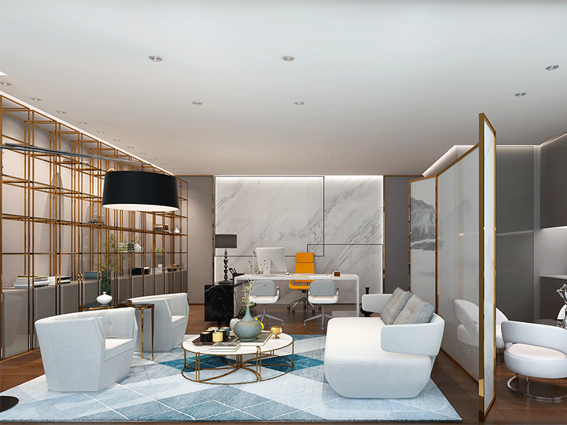 華妙互聯(lián)網(wǎng)公司辦公室裝修設(shè)計風格