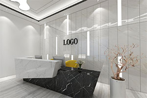 現代科技公司辦公室裝修設計全景圖