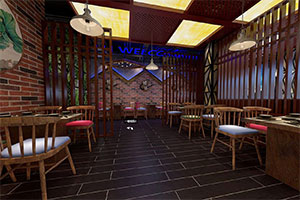 1500方大型餐飲店裝修設(shè)計(jì)案例