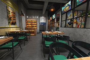時光小廚餐飲店裝修設(shè)計(jì)案例