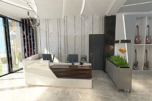 現代音樂學校大廳裝修全景圖
